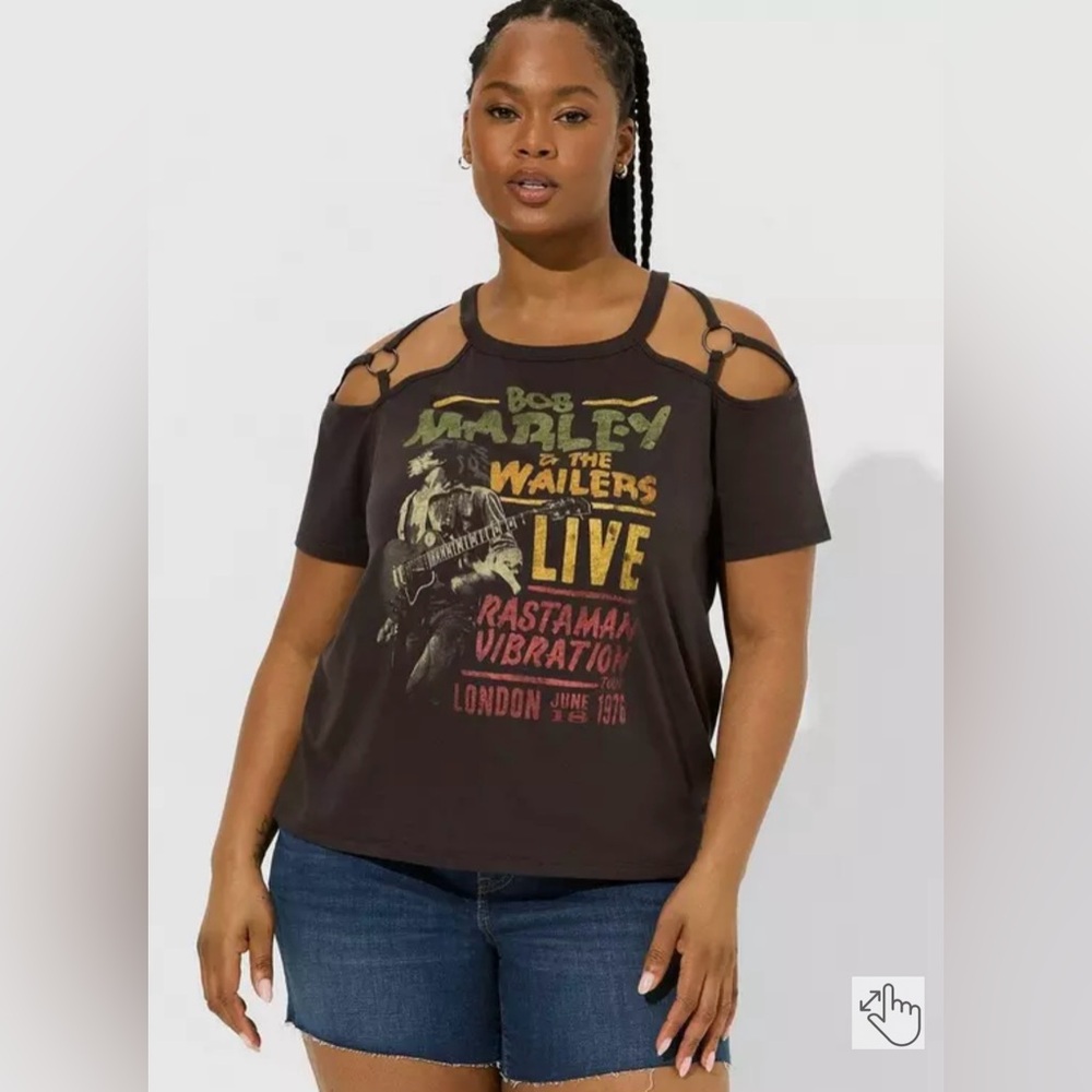 Torrid Bob Marley Classic Fit Cotton O-Ring Tee